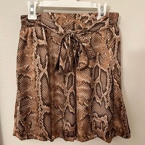 Zara Snakeskin Shorts XS